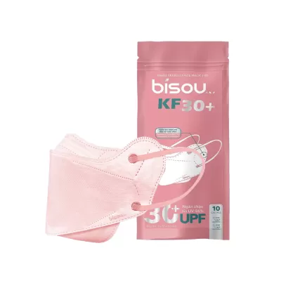 Khẩu Trang KF30+ Bisou Hồng Bịch 10 Cái